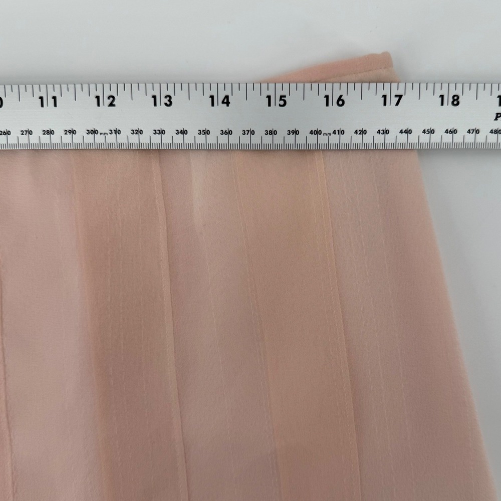 Magaschoni Silk Maxi Skirt Womens 12 Pink Pleated Panels Lined Candy Combo NWT - Picture 9 of 13